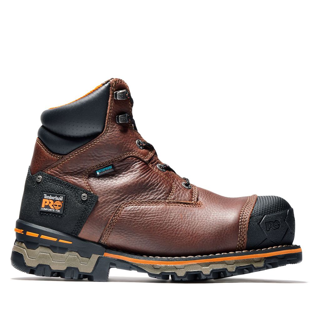 Botas de Trabajo Timberland Hombre Pro® Boondock 6" Comp Toe Marrones/Negras - Chile UGX-345169